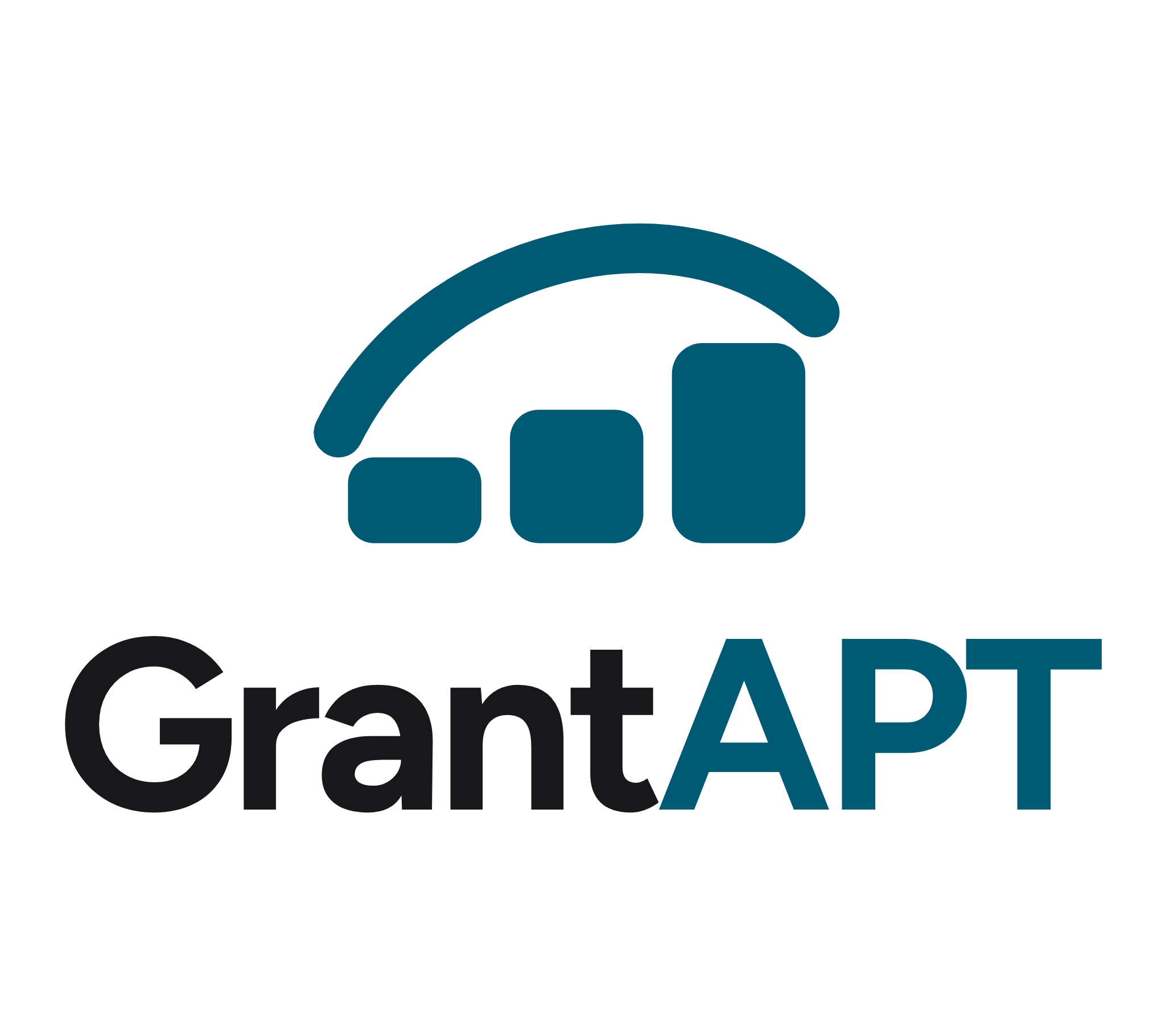 GrantAPT stacked logo on a light background